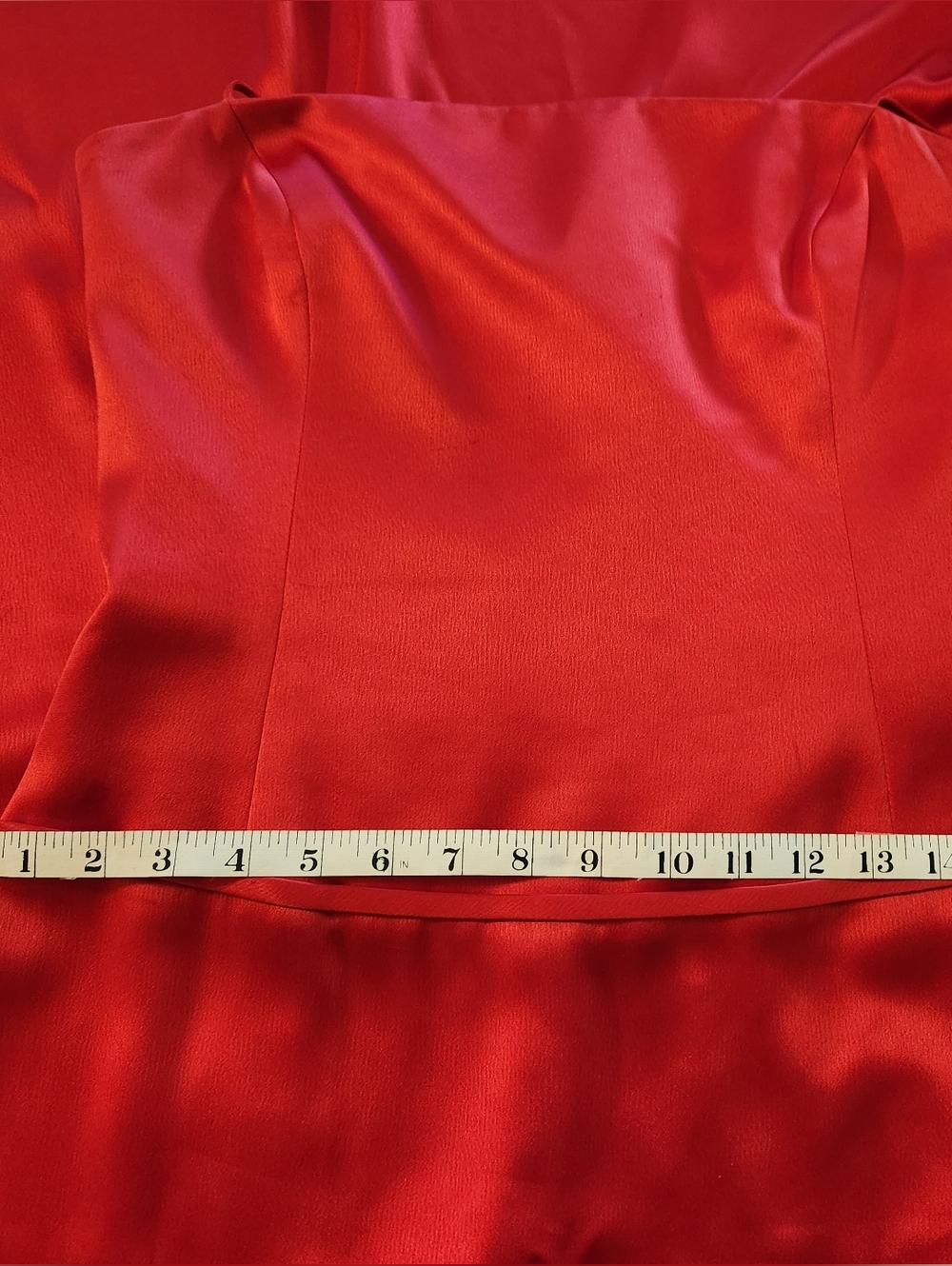 Elie Tahari Red Gown Sz 12 - Picture 9 of 10